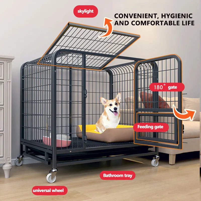 Pet Cage Dog Cage Square Tube Dog Large Size Dog House Pet Cage