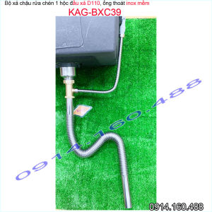 Bộ xả chậu rửa chén 1 hố KAG-BXC39 chậu lỗ thoát D110 bộ ống thoát bồn rửa bát 1 hộc chất liệu SUS304 siêu bền thoát nước nhanh sử dụng tốt