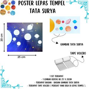 Poster Interaktif - Poster Lepas Tempel Tata Surya - Poster Lepas Tempel Edukasi Anak / B B