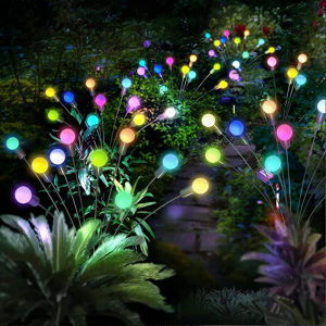 2026 Hari Raya Lights 4in1 32LED Solar Powered Solar Garden Light Swing Fireflies Star Light Waterproof Yard Outdoor Landscape Decor Ramadan Hari Raya Decoration