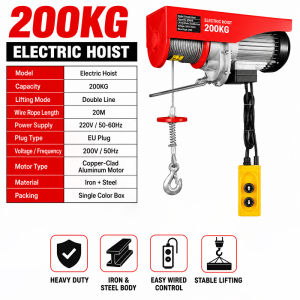 【Local shipping】CHUANGCHAO Double line heavy-duty electric hoist hoist crane 200/300/500/800/1200 kg industrial copper motorEquipped with wireless remote control