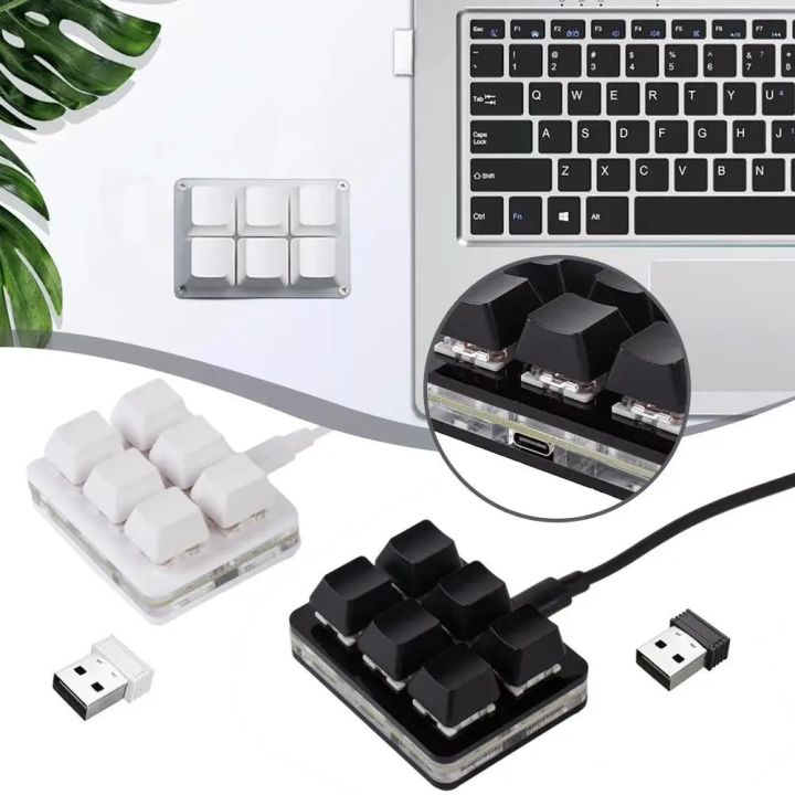 6 Keys Keyboard Bluetooth Custom Keypad Wireless USB Mode Rechargeable ...