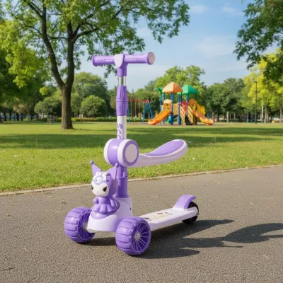 kids Scooters forgirl 2-6-9-year-old children baby female pedal sliding pulley sliding three-in-one scooter