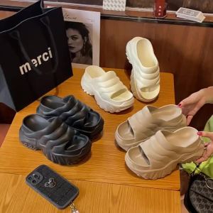 [Free Shipping] EVA Wedge Heel New Style Soft And Thick-Soled WomenS Slippers Suitable For Summer Wear Casual And Comfortable With A Non-Slip Design And A High Heel