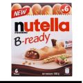 NUTELLA B READY ISI 6 PCS X 22GR 1 BOX, NUTELLA FERRERO B-READY 22 GR X 6 PC 132GR HALAL, NUTELLA BREADY 6PCS X 22 GRAM. 
