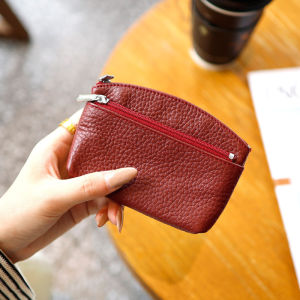 2025 Head Layer Cowhide Coin Purse Female Card Bag Key Bag Soft Leather Small Bag Coin Purse Zipper Mini Leather Short Wallet 头层牛皮零钱包女卡包钥匙包