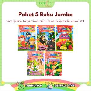 Paket 5 dan 8 Buku Mewarnai dan Belajar Anak Buku Gambar Anak Belajar Mewarnai Besar Jumbo
