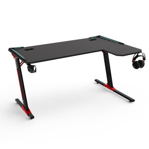 Large Size 1.4m and 1.6m L Shape Office Desk with LED Light Office Table L Shaped