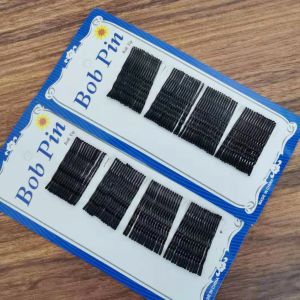 36/60pcs Blue Card Black Bob Pin Side Clip steel Wire Hairpin Straight Wave Hairpin Hair Accessorie