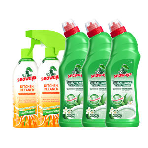 Seaways Household Cleaning Kit Toilet Cleaner 500g Kitchen Cleaner 480g