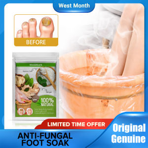 West Month Anti-Fungal Foot Soak Foot Bath Tablets Fungal Infections Sweat Itching Peeling Beriberi Treatment Anti-Athletes Feet Odor Health Care Herbal Foot Bath Effervescent Tablets（6pcs）