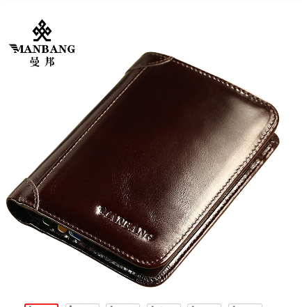 2022 New High Quality ManBang Genuine Leather Classic Style RFID Wallet Men Wallets Short Male Purse Card Holder Wallet Men Fashion Lazada