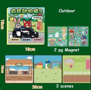 Zootopia Magnetic Activity Book For Kids Fun Play Gifts