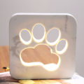 [EE ] Paper-Cut Light Factory Export TikTok Wooden Small Night Lamp Ornaments New Exotic Creative Products Wooden led Small night lamp. 