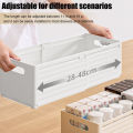 【HOSPORT】Compact Expandable Storage Box with Handles for Bedroom and Office Durable Plastic Material. 