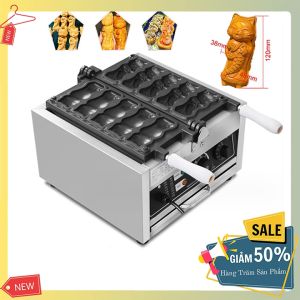 Máy làm bánh mèo ôm cá dùng điện 5 con