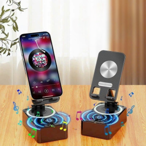 Loa Bluetooth 3 Trong 1 Tích Hợp Sạc Dự Phòng - Giá Đỡ Điện Thoại Xoay 360* Để Bàn Chống Trượt Gập - Bảo Hành 6Tháng