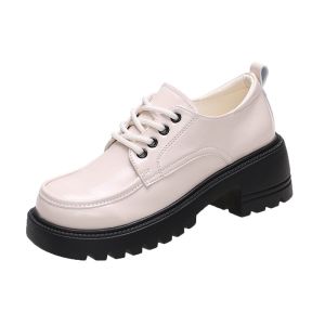 PINKEY Sepatu Loafers Wanita Mary Janes Kanvas Import Premium Quality