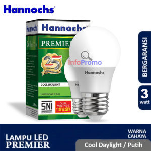 Hannochs Lampu LED Premier 3 Watt  CDL Putih Garansi Resmi 1 Tahun