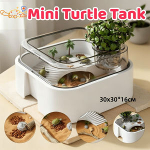 Turtle Tank Aquarium Thickened Material Rotating Climbing Stairs Reptiles Amphibians Desktop Decor