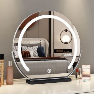 Makeup mirror LED light Smart Aesthetic dressing mirror desktop vanity mirror Beauty Mirror with stand 360 ° rotation