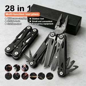 Upgraded Version Stainless Steel Multitool Pliers 28 in 1 Folding Pliers Mini Portable Outdoor