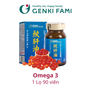 Dầu Gan Cá Mập Omega 3 Bổ Mắt Bổ Não Tốt Cho Tim Mạch Genki Fami Nhật Bản
