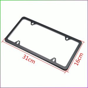 ที่วางป้ายรถ การรับรู้ กรอบป้ายรถ บรรยากาศแฟชั่น ทนต่ออุณหภูมิสูง ติดตั้งง่ายและรวดเร็ว เคลือบสีดํา