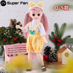 (Super Fan) New 30cm Can Blink BJD Doll 4D Blink 1/6 23 Movable Joint Princess Dress Fashion Dress Accessories Girl Toy Doll Gift
