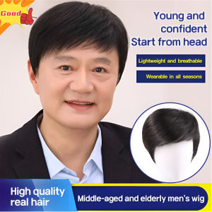 Short Hair Natural Realistic Headgear for Business Men