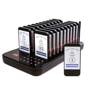 Pager Restaurant Pager Wireless Calling System 1 Keypad Transmitter with 16 Pagers