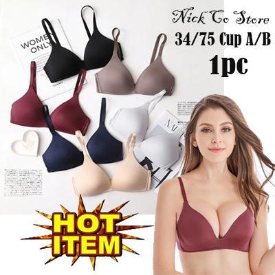 34/75 Cup A/B (Multicolor) Bras for Women Push Up Bras No Wire