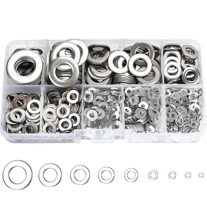 Practical 800Pcs Flat Washer Collection Sturdy Stainless Steel Materials Portable Accessory for Craft Projects