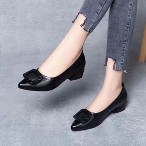 Cusp Black shoes for women korean ladies flat shoes for women slip on black shoes women doll shoes woman elegant new style 2024