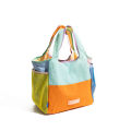 MABULA Colorful Nylon Woman Tote Handbag Patchwork Lightweight Letter Embroidery Fashion Phone Purse Girl Casual Shopping Bag. 