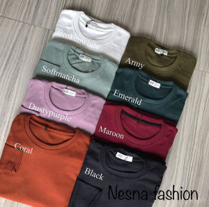 NESNA FASHION Kaos Rib Premium Lengan Panjang Wanita