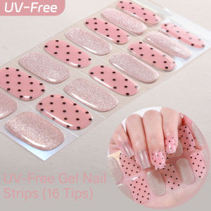 Kawaii Doodle & Aura Collection -  Sweet Artisan UV FREE Gel Nail Strips 16 Tips High-gloss Gel Texture | No UV Lamp Required