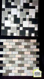 💯% Waterproof real glass and stone combination non-adhesive