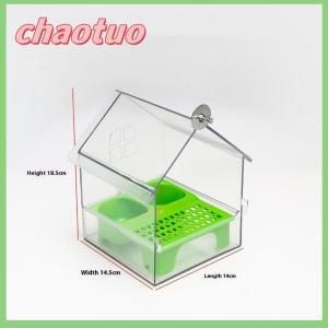 chaotuo Hanging Parrot Feeder Prevent Scattering Bird Feeding Bowl Multifunction Bird Bath Parakeets Bathtub Bird Cage Accessories