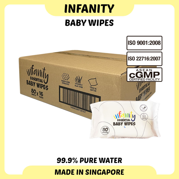[Authorised Distributor] INFANITY Baby Wipes 80 sheets x 16 packs, Made ...