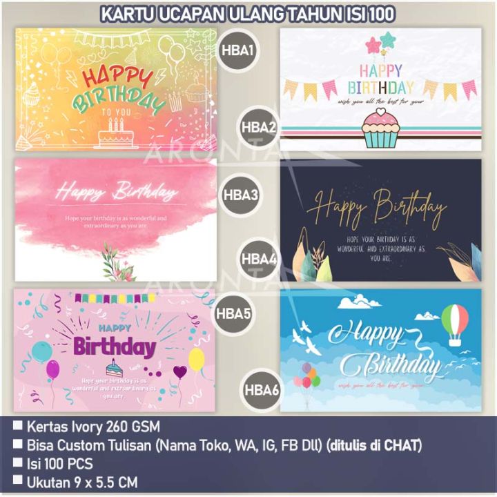 [Isi 100 PCS] COD Kartu Ucapan Ulang Tahun - Kartu Ucapan - Kartu Ucapan Ultah – Birthday Card- Thanks Cards - Kartu Ucapan Ultah Untuk Olshop / Terima Kasih / Pernikahan / Dll - Thank You Card - Kartu Undangan - Souvenir - Happy Birthday