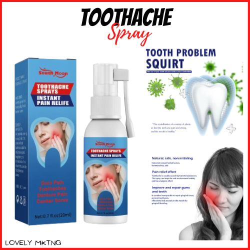 Toothache Spray Instant Teeth Pain Treatment Liquid Relief Denture Pain ...