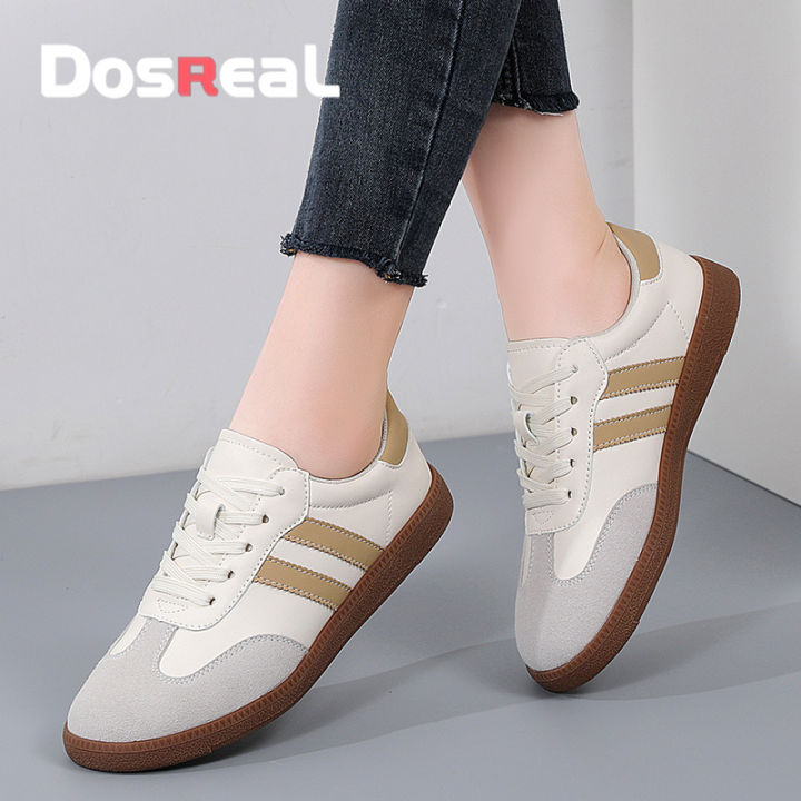 DOSREAL School Shoes Women Korean Black Shoes High Quality Leather