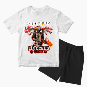 Baju Setelan Karakter Free Fire Anak Laki Laki - Kaos Distro Karakter Keren Umur 1 - 10 Tahun