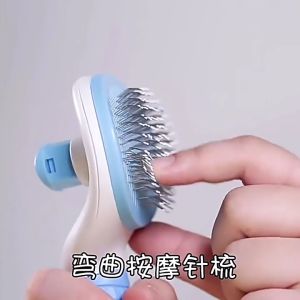Pet Hair Remover Brush Cat Dog Deshedding Brush - Slicker Brush for Loose Fur Removal Self-Cleaning Pet Grooming Tool Cat Dog Fur Comb