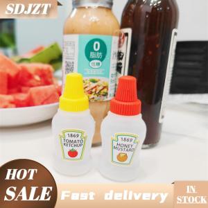 SDJZT 2 cái bộ 25ml Mini cà chua GRAVY thuyền Salad Dressing dầu phun chai xách tay nhỏ nước sốt container