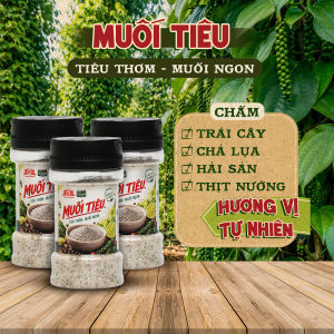 [Combo 3 hủ 100g] Muối tiêu Làng Chài Xưa - Muối ngon tiêu thơm - Chấm với chả lụa trứng hải sản