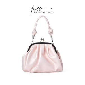 fv88 - Dumpling Bag Tas Wanita Clip Bag Tas Korea Tas Pesta Tas Kondangan Kulit Leather PU Import