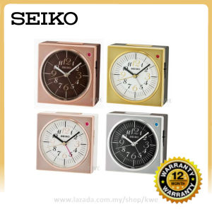 100% ORIGINAL SEIKO Quiet Sweep Analogue Alarm Clock with light QHE150 (QHE150A QHE150G QHE150P QHE150S) [Jam Loceng Lampu] Malaysia