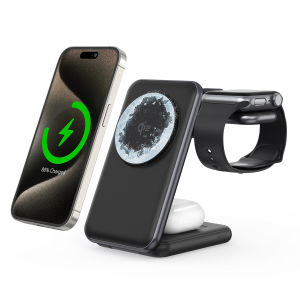 Wireless Charger Qi2 3 in 1 15W Fast Charging Station Stand